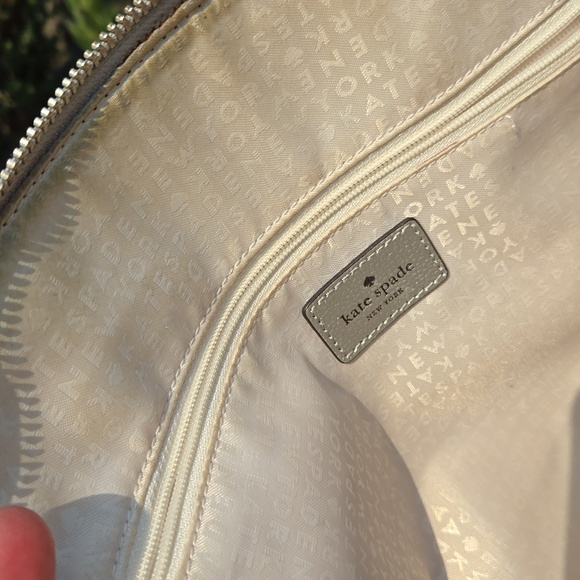 KATE SPADE EUC "Patterson Drive" Silver Dome Top Hand Satchel 11"x9"x5" - Picture 10 of 15